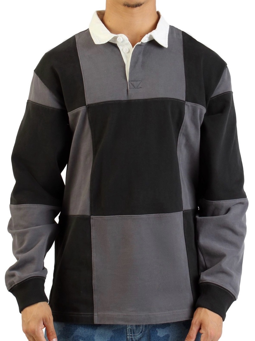 Vans Men's Patchwork checkered Shirt - Black & Gray